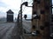 Birkenau death camp, dawn, winter, OÅ›wiÄ™cim