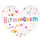 Birmingham city in England heart shaped design