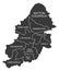 Birmingham City Map England UK labelled black illustration