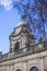 BIRMINGHAM, UK - March 2018 Angle View of St. Philip Cathedral in Central Birmingham under Blue Sky. Creative and