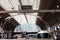 BIRMINGHAM, UK - March 2018 Paddington Underground Station England. Intricate Ironwork Design on Arched Roof and Columns
