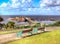 Birnbeck Pier Weston-super-Mare Somerset England in colourful HDR