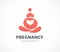 Birth, pregnant, family and baby care logo and symbol. Vector design