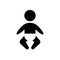 Birth rate silhouette icon.