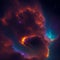 the birth of a supernova nebula ai generation, created a fantastic illustration of the big bang, explosion of the universe,