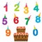 Birthday anniversary numbers with hats