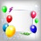 Birthday background with colorful balloons