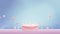 A birthday background setting with pastel colors with a minimalistic approach