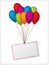 Birthday ballons with editable white label