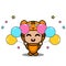 Birthday balloon animal mascot costume