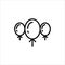 Birthday Balloon Line Vector Icon