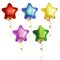 Birthday balloon star icon set