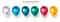 Birthday balloons vector set. Colorful floating balloon elements isolated in white background for celebrating birth day party even
