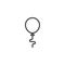 Birthday baloon flying line icon