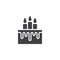 Birthday cake with candles icon vector