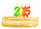 Birthday cake with candles number 2015 isolated