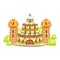 Birthday Cake Castle With Waffle Towers Fantasy Candy Land Sweet Landscape Element