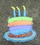 Birthday Cake in chalk