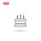 Birthday cake icon vector design isolated 4