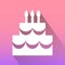Birthday cake icons set great for any use. Vector EPS10.