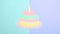 Birthday cake on a pastel background. christmas concept, new year, christmas.