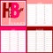 Birthday calendar, summer months