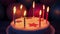 Birthday Candles Blown Out In The Dark