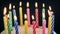 Birthday Candles On Cake Are Blown Out With Wispy Smoke