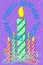 Birthday Candles and Confetti Purple