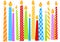 Birthday Card With colorful Candles