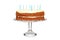 A birthday chocolate cake with candles