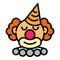 Birthday clown icon, outline style