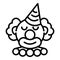 Birthday clown icon, outline style