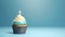 Birthday cupcake blue Background