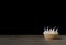 Birthday Cupcake with Candles Blown Out on Black