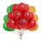 Birthday decoration colorful party balloons green red yellow