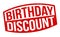 Birthday discount grunge rubber stamp