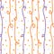 Birthday Gift Celebration Ribbon Dots Violet Orange Pattern Vector Illustration