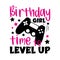 Birthday Girl Time To Level Up- Funny greeting with cotroller for Birthday.