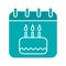 Birthday glyph color icon