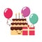 Birthday kawaii cake gift balloons party