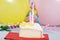 Birthday lemon vanilla cake