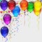 Birthday party background - realistic festive colorful balloons