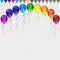 Birthday party background - realistic transparency balloons