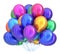 Birthday party balloons decoration multicolor. Balloon bunch