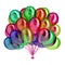 Birthday party balloons multicolored glossy different colors