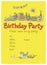 Birthday party invitation card with tableful