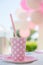 Birthday Party Pink Cup with Polka Dots