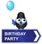 Birthday party sign