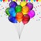 Birthday party vector background - realistic transparency balloons